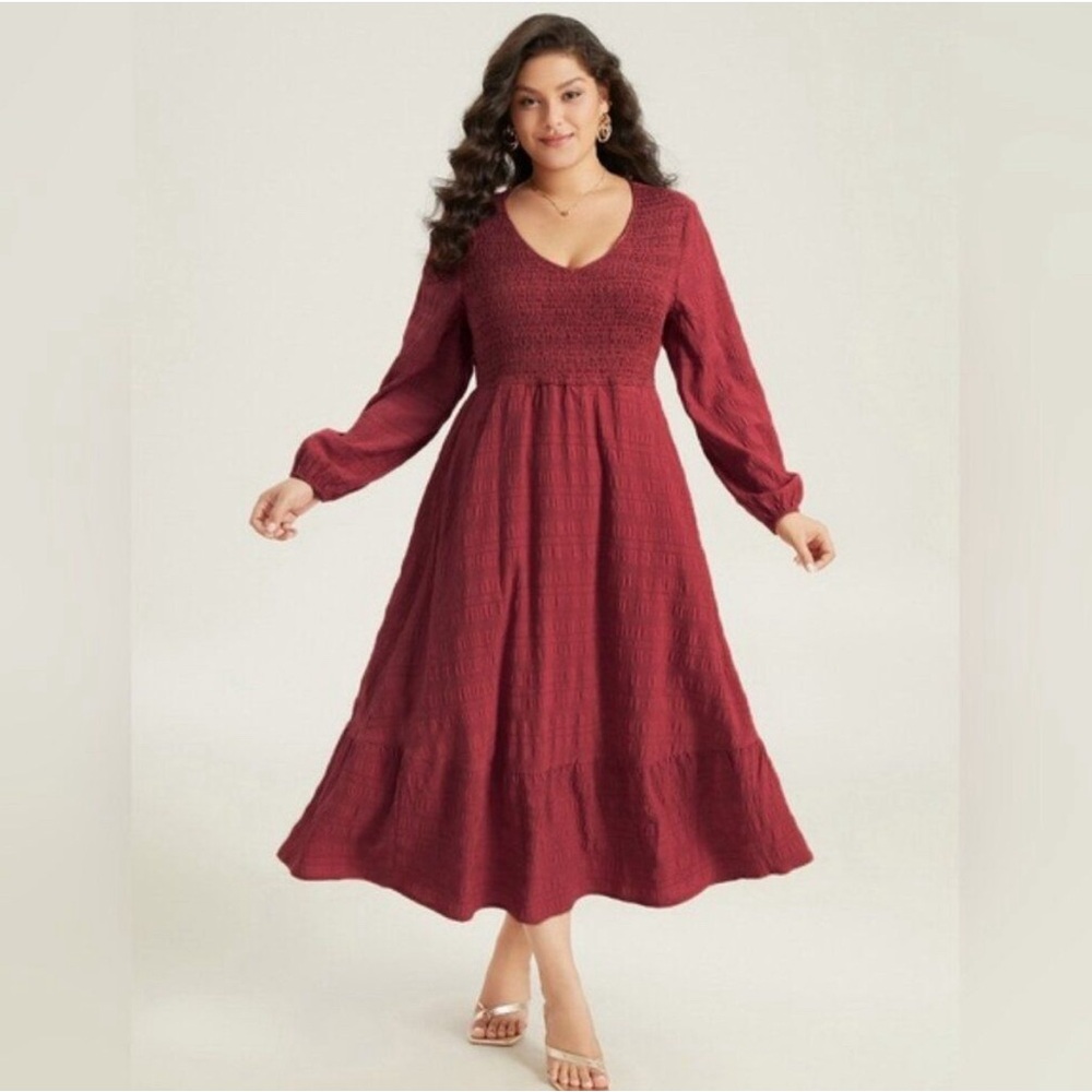 BloomChic red long sleeved dress